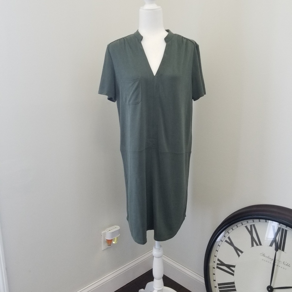 Green popover shirtdress by First Love